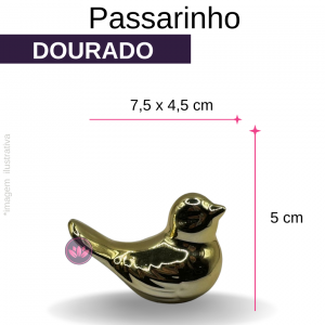 PASSARINHO PORCELANA METALIZADO REF.1621646MEGA/50239NE