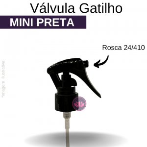 VALVULA MINI GATILHO 24/410 PRETA REF.3264MTZ/137709MEGA/4739MTZ/8330C