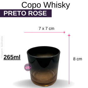 COPO PRETO ROSE 265ML