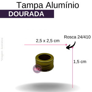 TP ALUMINIO B/24/410 DOURADA FURADA REF.4585SS