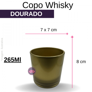 COPO DEGRADE DOURADO 265ML REF.MG