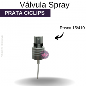 VALVULA B/15 SPRAY PRATA C/ CLIPS PRETO REF.1976MTZ/137681MEGA