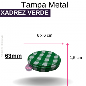 TP METAL 63MM XADREZ VERDE REF.3492CH/314DS