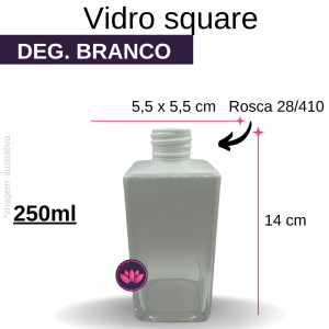 VIDRO RETANGULAR 250 ML DEG BRANCO B/28/410