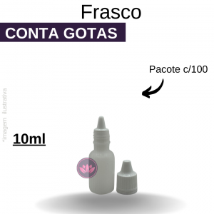 FRASCO CONTA GOTAS 10ML C/LACRE (CENTO)