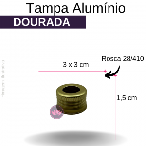 TP ALUMINIO B/28/410 DOURADA FURADA REF.8047SS/3720FMT