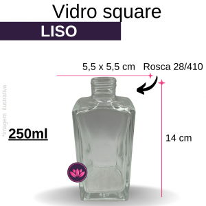 VIDRO RETANGULAR 250ML B/28 TRANSPARENTE REF.NOVA