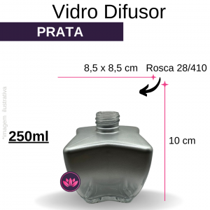 VIDRO DIFUSOR 250 ML DEG PRATA B/28 REF.2181NE