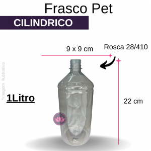 FRASCO PET 1000 ML CILIND. B/28 REF.S4