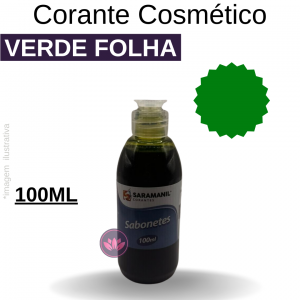 CORANTE COSMÉTICO VERDE FOLHA SARAMANIL 100 ML