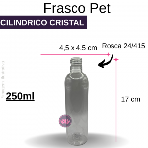 FRASCO PET 250 ML B/24 CRIST.CIL. REF6299SS/S4