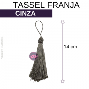 TASSEL FRANJA CINZA