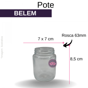 POTE VIDRO 200 ML BELEM R/63 S/TP R.937SS/1061FMT/2466CHI/143DS/2466CH