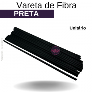 VARETA DE FIBRA 25 CM PRETA REF.4322MTZ