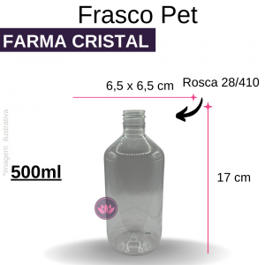 FRASCO PET 500 ML B/28/ 410 CRISTAL REF.S4