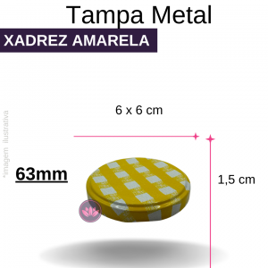 TP METAL 63MM XADREZ AMARELA REF.3793CH/313DS