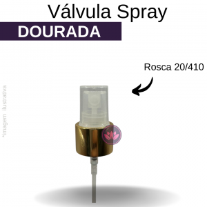 VALVULA B/20/410 SPRAY DOURADA C/ TP TRANSPARENTE REF.LEAD/90006NE