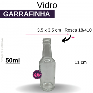 VD GARRAFINHA B/18  - 50 ML LISO REF.864SS/1789T