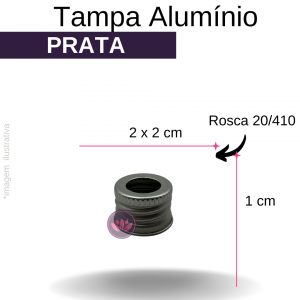 TP ALUMINIO B/20 PRATA FURADA R.7553SS/3688FMT