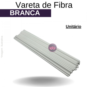 VARETA DE FIBRA 25CM SENSACION 4MM BRANCA UNIDADE REF.210050NE