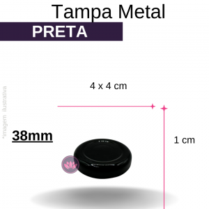 TP METAL 38MM PRETA REF.4874CH/3268DS