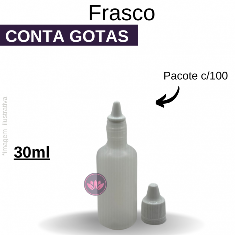 FRASCO CONTA GOTAS 30ML C/LACRE CENTO