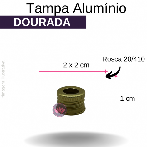 TP ALUMINIO B/20 DOURADA FURADA REF.8140SS/3687FMT/9769T