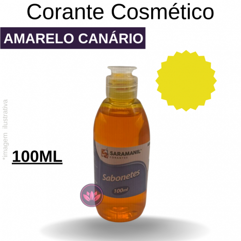 CORANTE COSMÉTICO AMARELO CANÁRIO SARAMANIL 100 ML