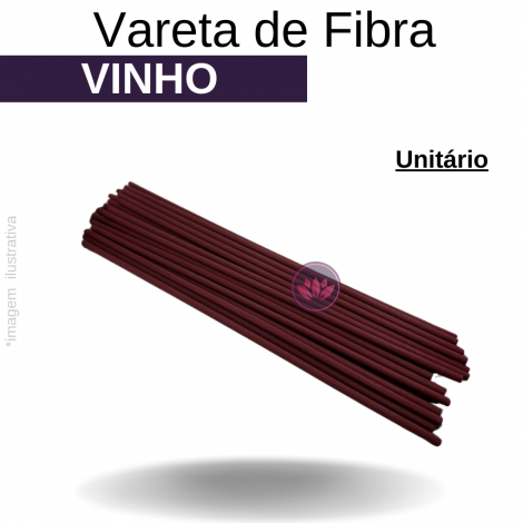 VARETA DE FIBRA 25 CM VINHO REF.40