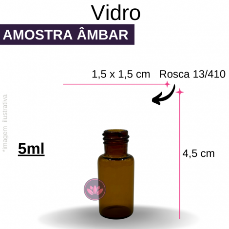 VD AMOSTRA 5 ML B/13 AMBAR REF. MEGA