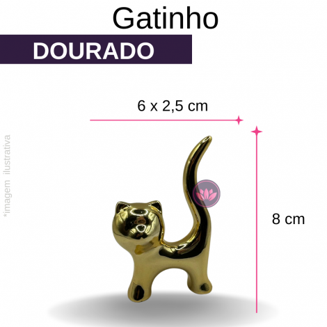 GATINHO PORCELANA METALIZADO REF.4699T