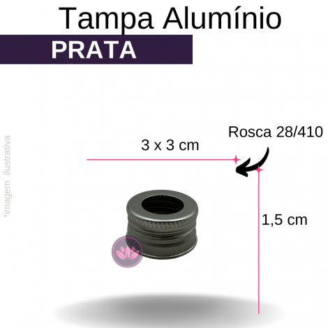 TP ALUMINIO B/28/410 PRATA FURADA REF.1882SS/3721FMT/3020NE