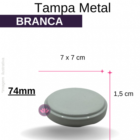 TP METAL 74MM BRANCA REF.408SS/1430FMT/10092EBV/316DS/408CH