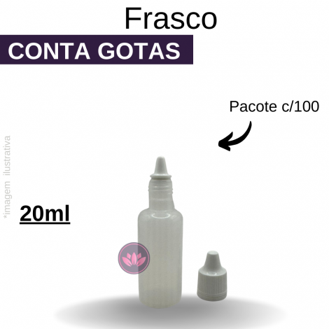 FRASCO CONTA GOTAS 20ML C/LACRE (CENTO)