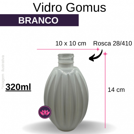 VIDRO GOMUS 320ML B/28 BRANCO