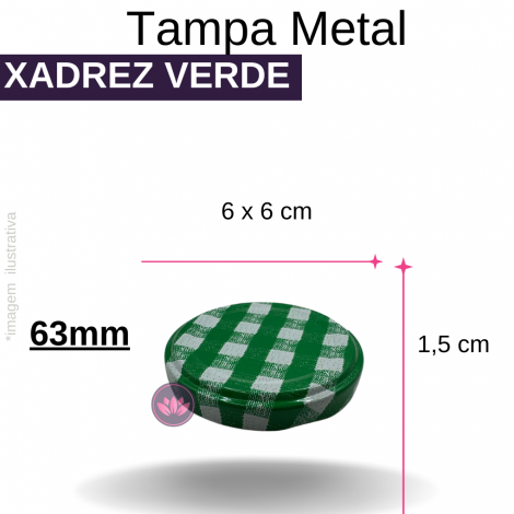 TP METAL 63MM XADREZ VERDE REF.3492CH/314DS