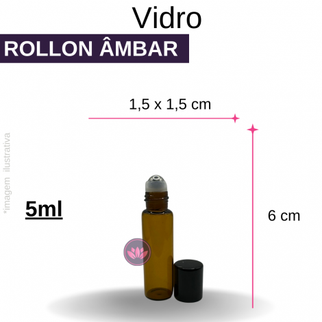 VIDRO ROLLON 5 ML AMBAR REF.238B-FMT2727CH