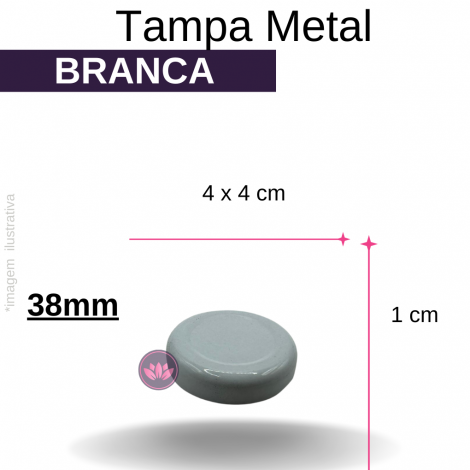 TP METAL 38MM BRANCA REF.2084SS/300DS/2084CH