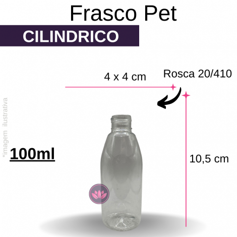 FRASCO PET 100 ML B/20 CILINDRICO REF.7025SS