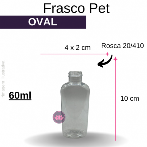 FRASCO PET 60 ML OVAL B/20 REF. 6128SS