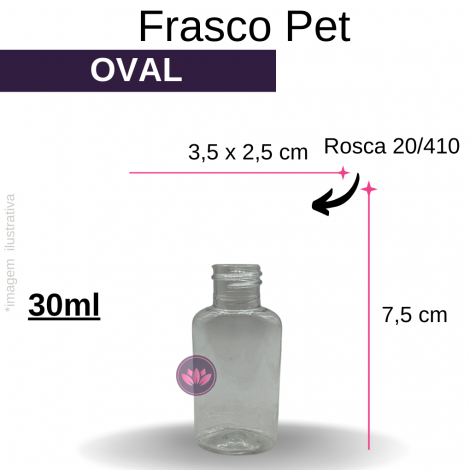 FRASCO PET 30 ML OVAL B/20 REF1534CH