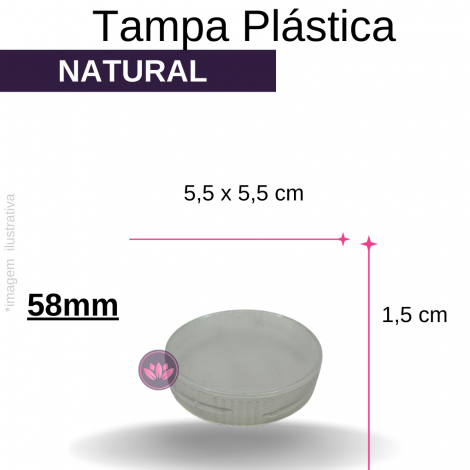 TP PLASTICA 58MM NATURAL REF.EBV/1513CH