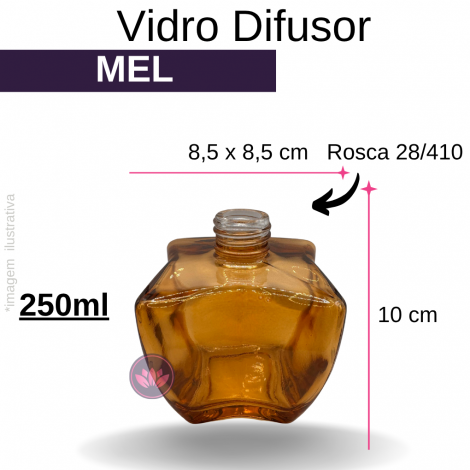 VIDRO DIFUSOR 250 ML DEG MEL B/28