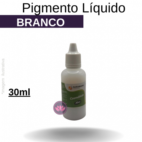 PIGMENTO BRANCO LIQUIDO COSMETICO 30 ML SARAMANIL