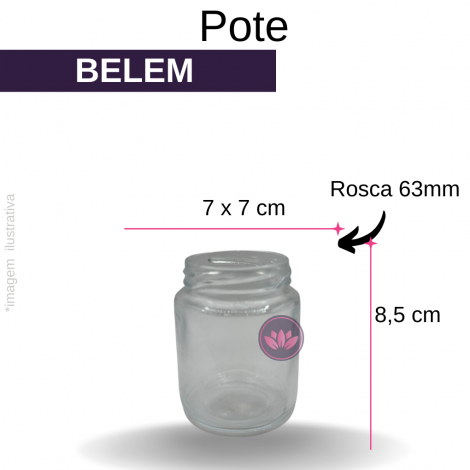 POTE VIDRO 200 ML BELEM R/63 S/TP R.937SS/1061FMT/2466CHI/143DS/2466CH