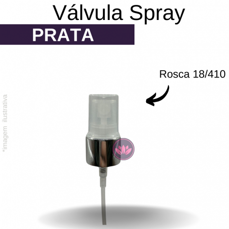 VALVULA B/18 SPRAY PRATA TP TRANSPARENTE REF.161413NIL/90066NE