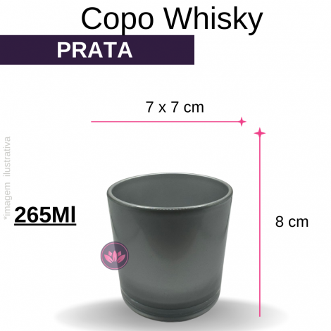 COPO DEGRADE PRATA 265ML REF.MG