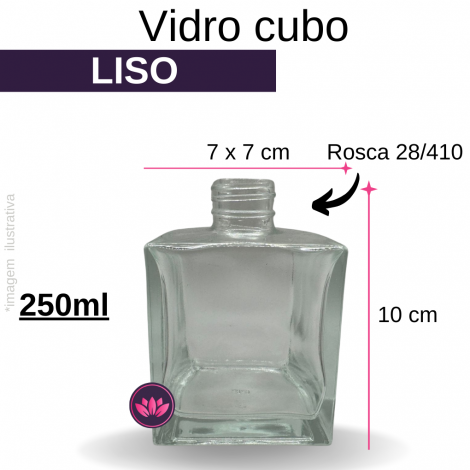 VIDRO QUADRADO 250ML TRANSPARENTE B/28 REF.PRIN