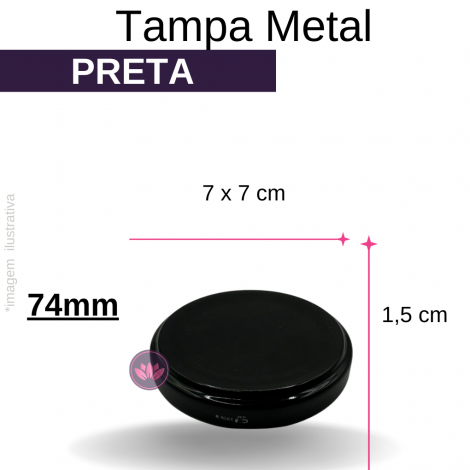 TP METAL 74MM PRETA REF.7303CH/3245DS/7909CH