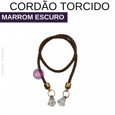 CORDÃO TORCIDO P/DOURADO COM MARROM ESCURO